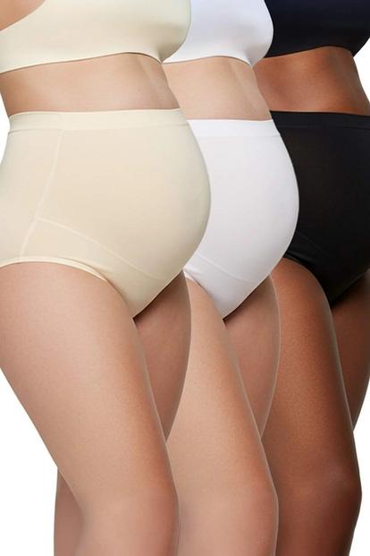 Multi 3 Pack Seamless High Waist Knitted Shaping Briefs