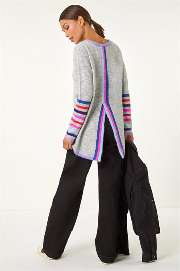 Contrast Stripe Detail Knit Jumper 16156144
