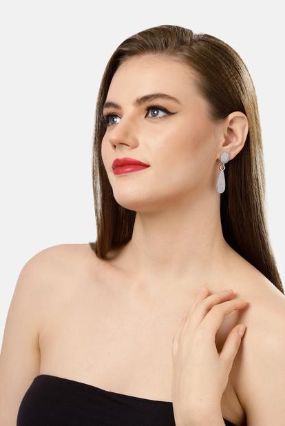 Metallic Elegant Tear Drop Earrings
