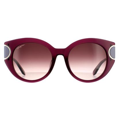 Purple Cat Eye Violet Brown Wine Gradient Sunglasses