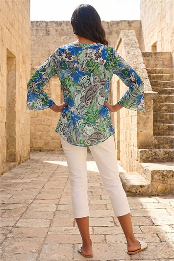 Paisley V-Neck Blouse 10144309