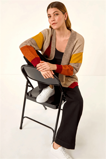 Colour Block Knit Cardigan 16316706