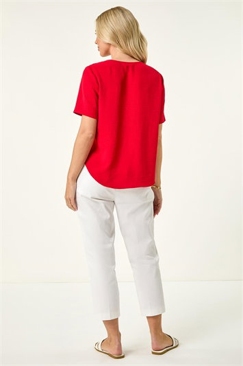 Petite Button Through Blouse 10210478