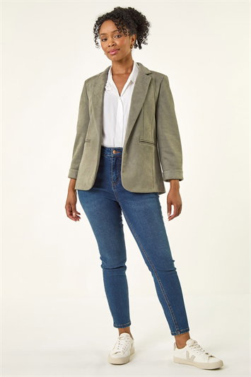 Petite Faux Suede Blazer 15040840
