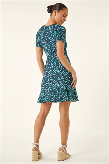 Petite Polka Dot Frill Hem Dress 14905560