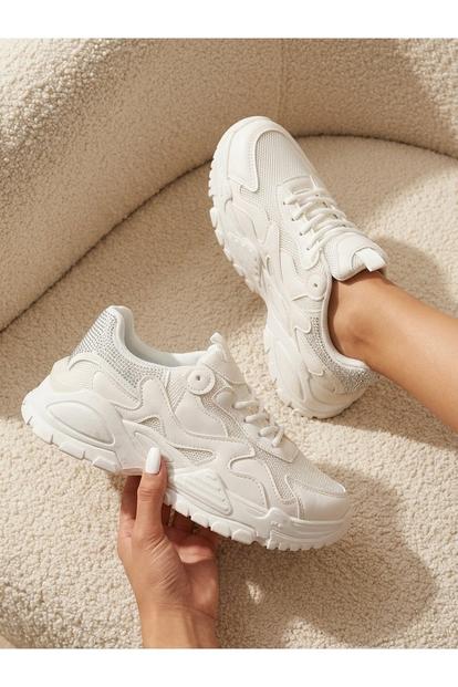 Black Ivy Studded Chunky Trainers