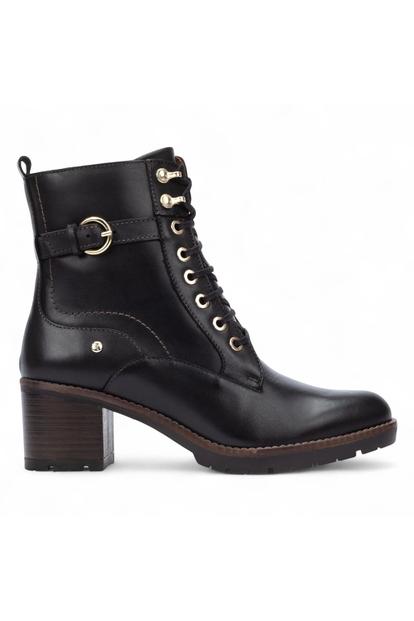Black Women’S Combat Ankle Boots -W7h-8510