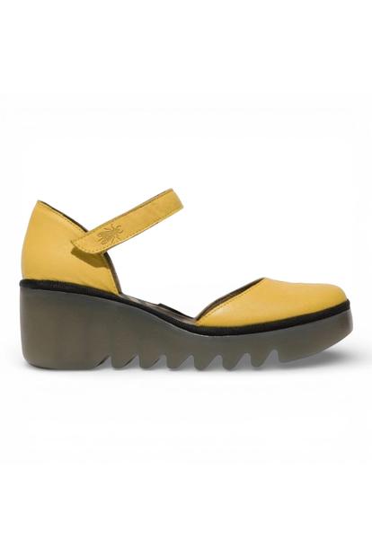 Yellow Womens Durable Wedge Sandals-Biso305fly