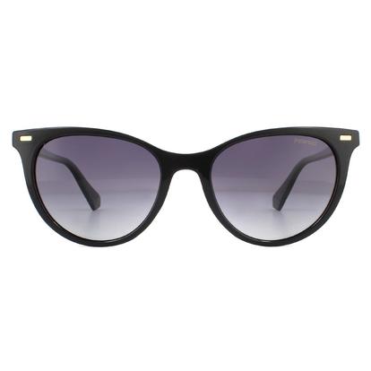 Black Cat Eye Black Grey Grey Gradient Polarized Sunglasses