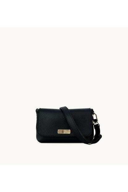Black The Maisie Mini Black Leather Bag
