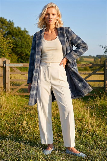 Petite Check Coat 12044360