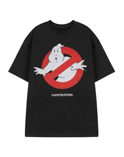 Black Ghostbusters Classic Logo T-Shirt