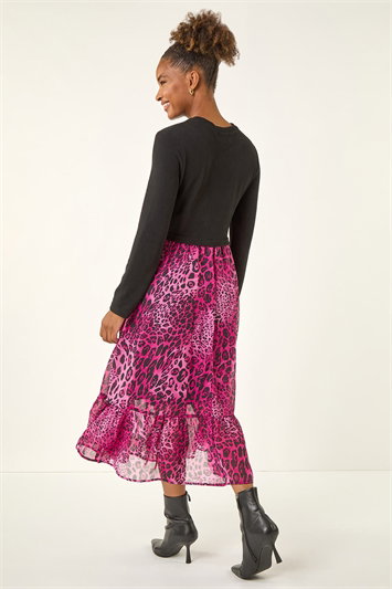 Animal Print Stretch Midi Dress 14792751