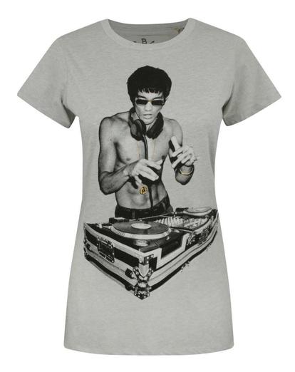 Grey Bruce Lee Gung Fu Scratch By T-Shirt
