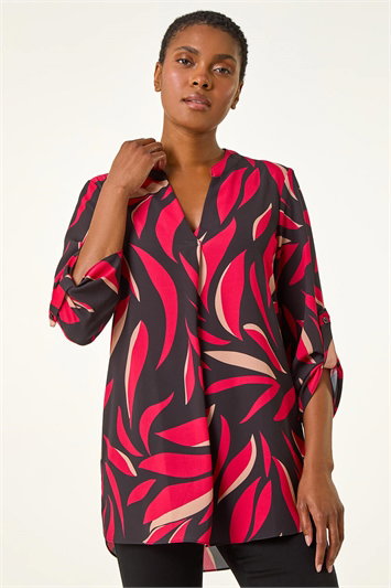 Abstract Cut Away Neck Top 20184278