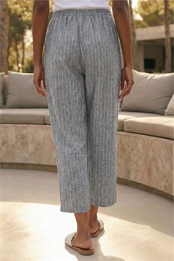 Petite Metallic Stripe Cropped Trouser 18106808