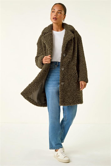 Petite Teddy Longline Coat 12027640