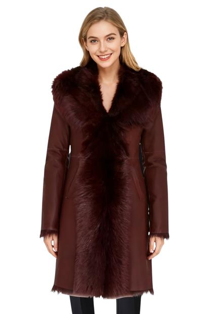 Black Toscana Sheep Leather Hooded Trench Coat