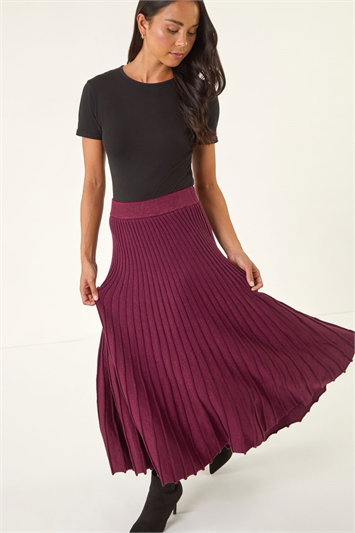 Petite Metallic Knit Midi Skirt 17065195