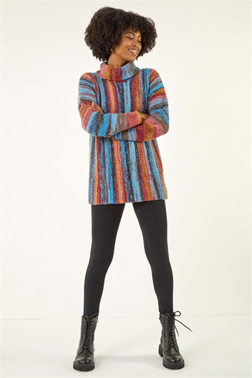 Space Dye Roll Neck Knit Jumper 16249781