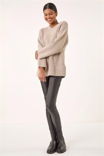 Chunky V-Neck Knit Jumper 16312206