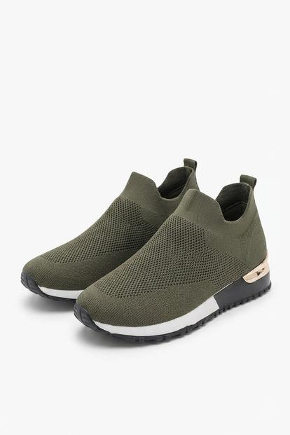 Pink Jessi Slip On Sock Wedge Trainers