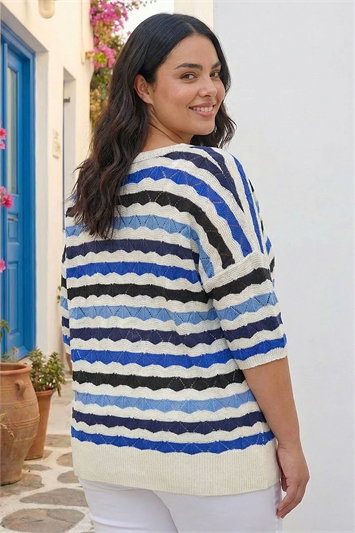Curve Wave Stripe Jumper 16343909