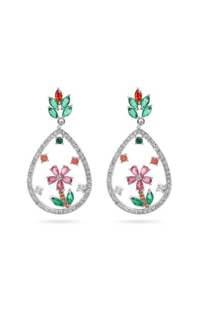 Multi Floral Drop Earrings