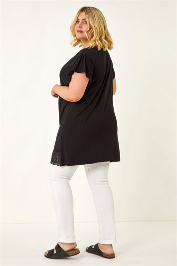 Curve Lace Trim Stretch Top 19408408