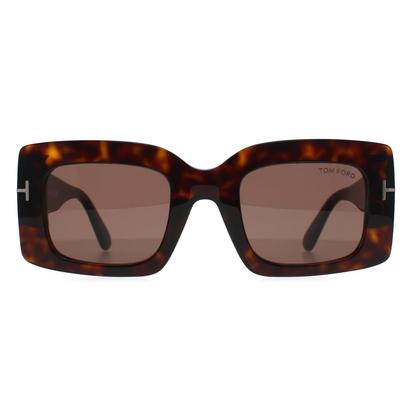 Brown Square Shiny Dark Havana Light Brown Brigitta Ft1188
