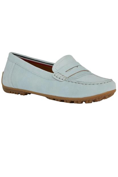 Blue Kosmopolis Suede Moccasins