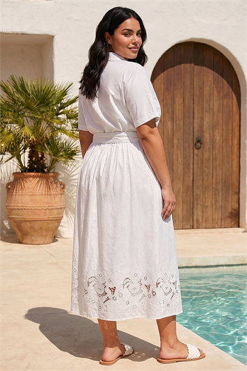 Curve Poplin Floral Shirt Dress 14876338