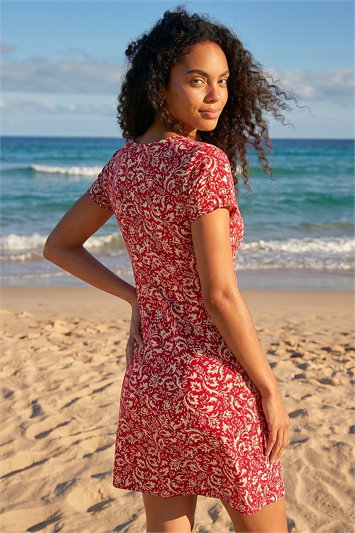 Dusk Abstract Print Stretch Dress 14887478