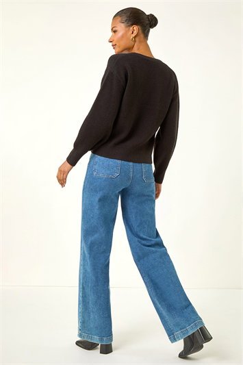 Animal Tie Front Knit Cardigan 16215608