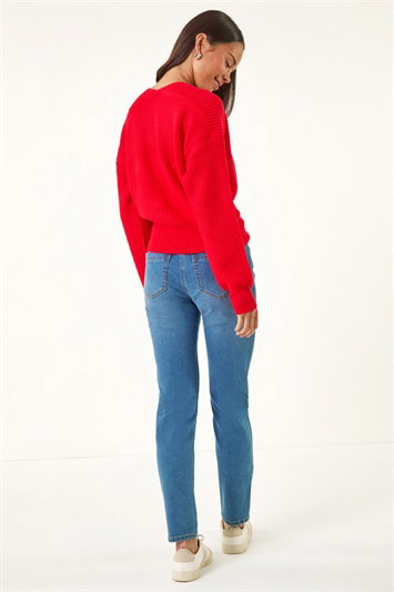 Petite Twist Front Knit Jumper 16228678