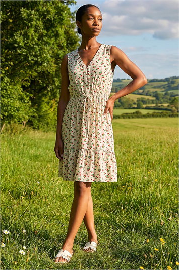 Petite Cherry Tie Waist Dress 14759338