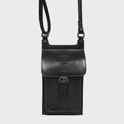 Purple 'Myla' Real Leather Mobile Phone Crossbody Bag