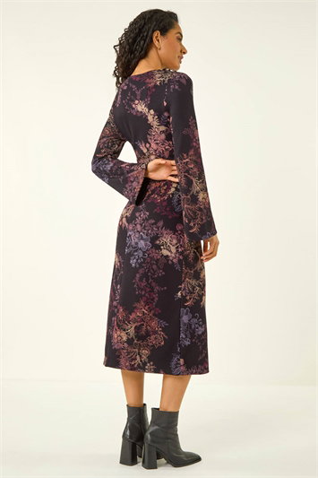 Dusk Floral Tie Waist Midi Dress 14841208