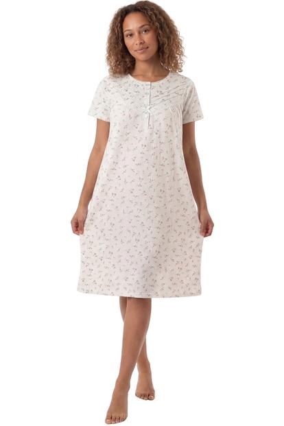 Pink 100% Organic Cotton Short Sleeve Nightdress