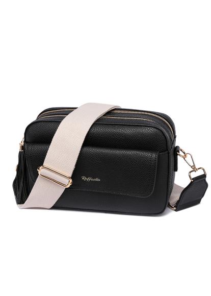 Black Cross Body Front Pocket Camera Bag