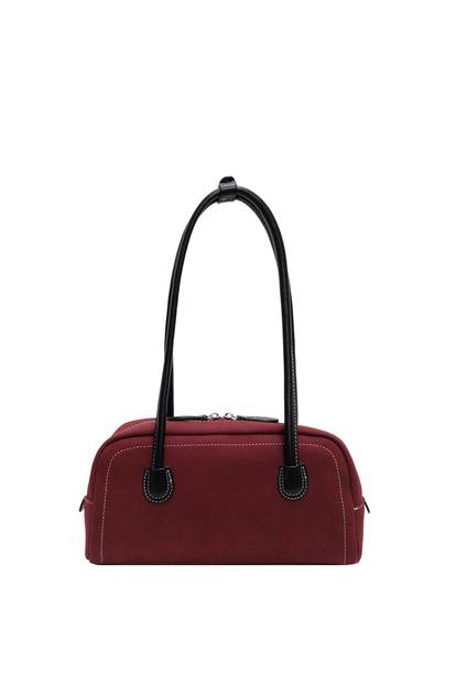 Black 'Ashden' Women's Handbag With Shoulder Strap And Faux Suede Finish