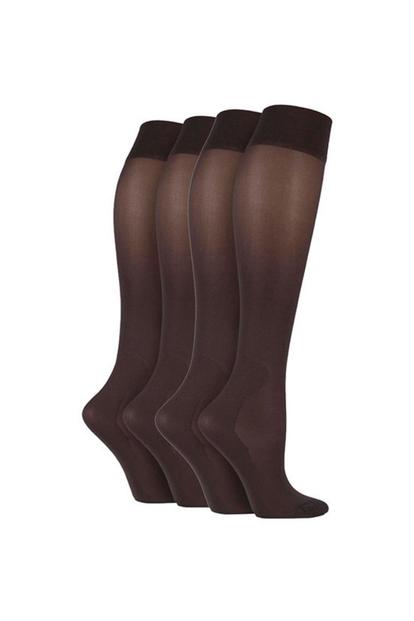 Blue 2 Pack 40 Den Knee High Compression Socks