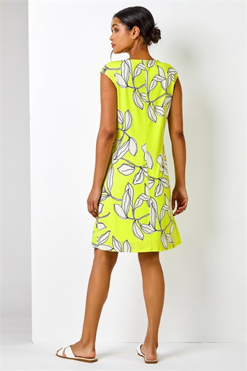 Linear Floral Print Swing Dress 14245249