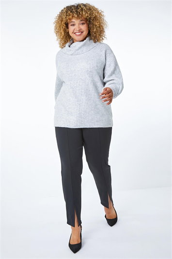 Curve Split Hem Stretch Trouser 18043008