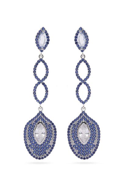 Blue Infinity Dangle Earrings