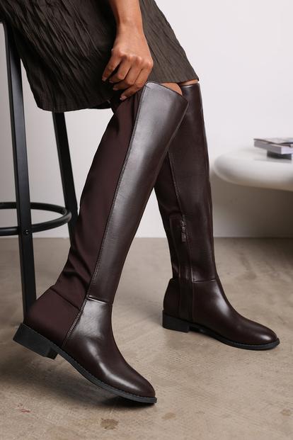 Black 'Diem' Over Тhe Knee Pull On Boots