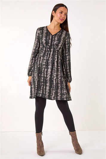 Abstract Print Soft Knit Stretch Dress 14611808