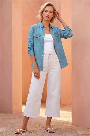 Denim Front Pocket Shirt 10219743