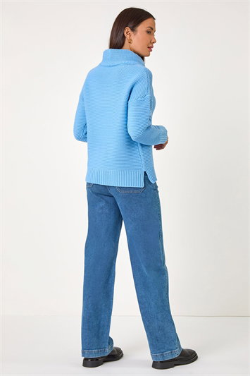 Textured Cowl Neck Jumper 16130586