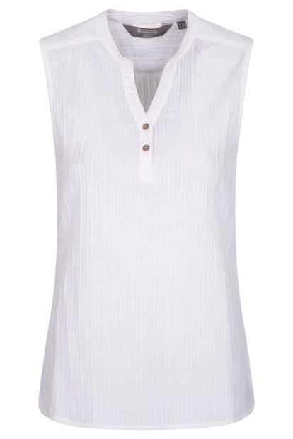 White Petra Sleeveless Shirt